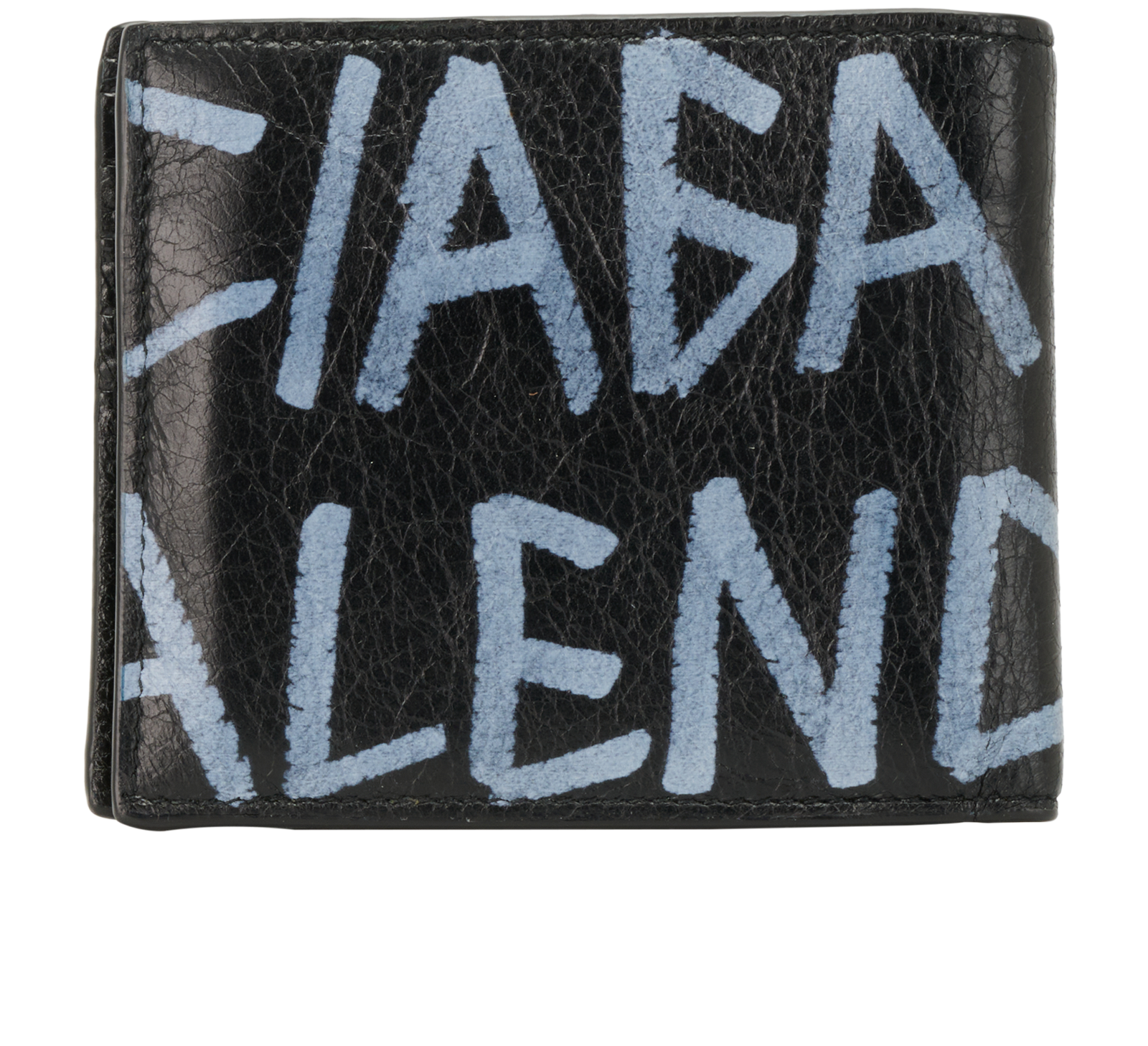 Balenciaga Graffiti Wallet, &pound;160, Accessories, Black, Leather, Back view